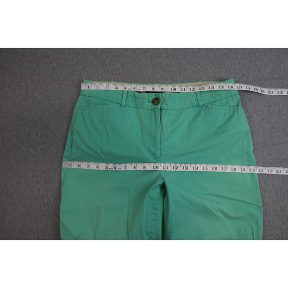 Talbots Pants Womens 10 Green Crop Curvy Stretch Mid-Rise Straight Leg - Picture 5 of 8